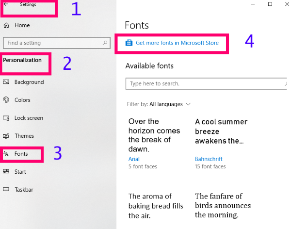 telugu fonts for windows 10